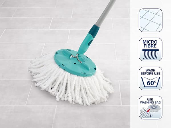 Blå - Pakke med 2 Clean Twist Disc Mop Hoder, Ideelt