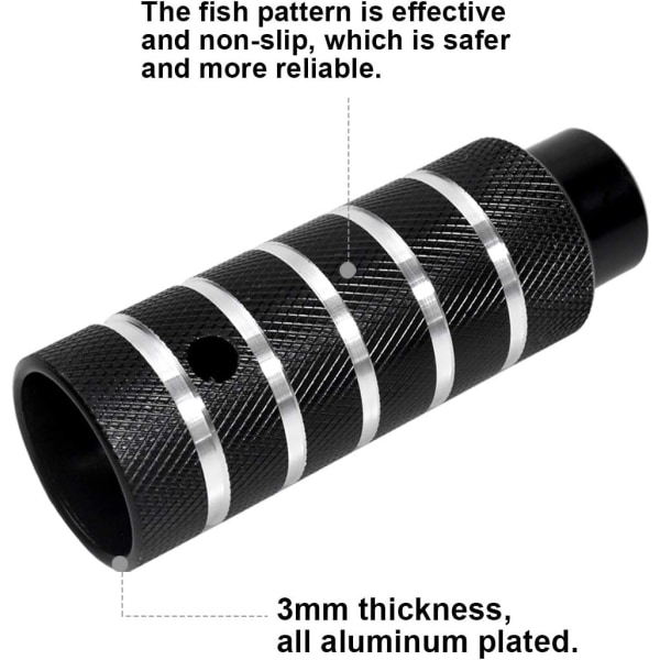 2 stk. Aluminiumlegerings Pedaler med Anti-Slip til , Cykelpedal, Cylindrisk