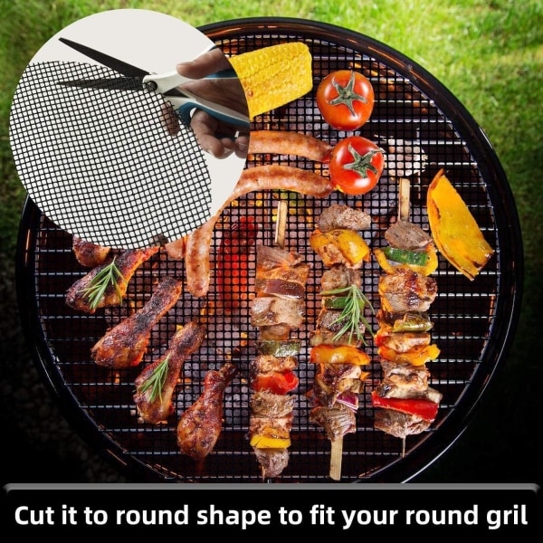 6 stycken grillmattor för grillning, återanvändbara, non-stick