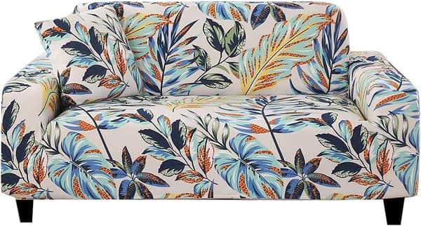Trykket sofaset Elastisk sofaset mønster dobbeltsofaset for 2 putesofaer Dobbeltsofa Dobbeltsofaset (2 seter/dobbeltsofa)