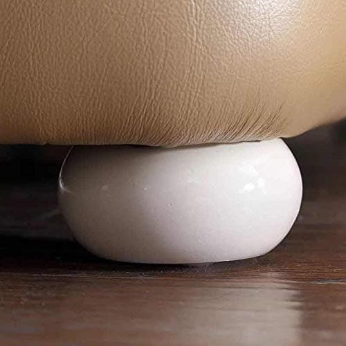 4 stk. Hvide Runde Bun Fødder Træ Sofa Ben Solid Træ Møbelben