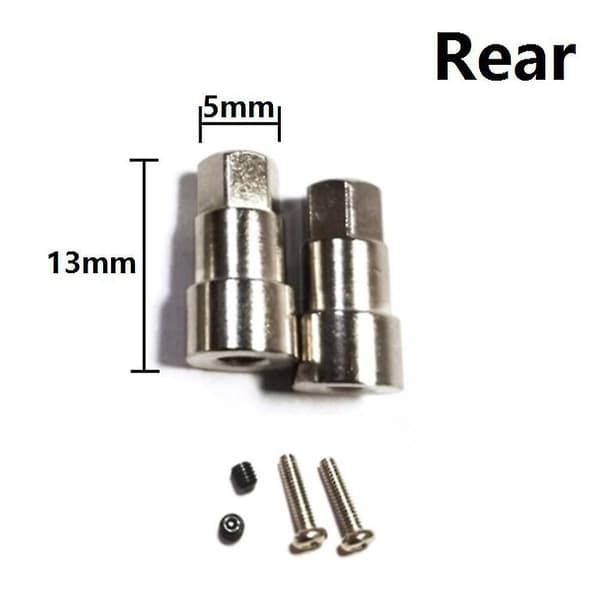 D12 5mm Metall Fram och Bak Förkortad Kombinerad Nav Hex Adapter