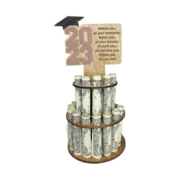 1 stk Træ Graduation Tegnebog Gave til hendes Graduation