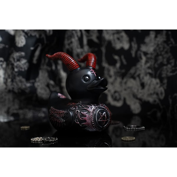 Punk Duck Goth Resin Anka, Halloween Resin Ankor Dekoration, Nyhet Anka Prydnader, 80-talets Punk Anka, Mörk Satan