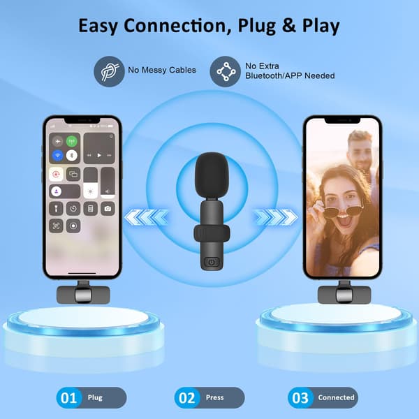 Bluetooth min mikrofon til iPhone og iPad