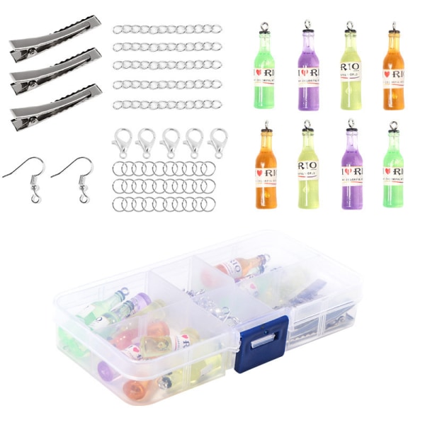 10-gridigt hängebox med blandade färger och simulerade vinflaskor