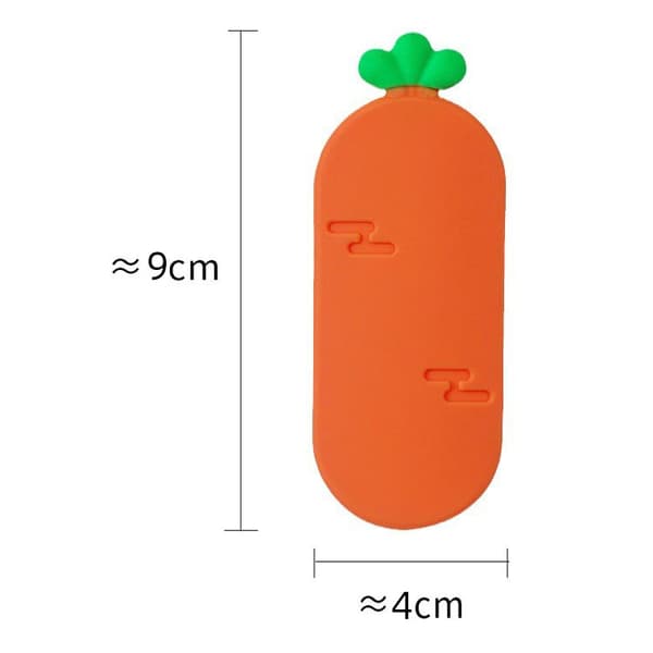 2-delt dusjhodeholder i oransje gulrotform av silikon