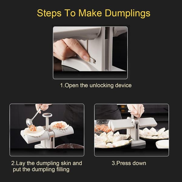 1 st Dumplingtillverkningsverktyg - Manuell Dumpling i Rostfritt Stål