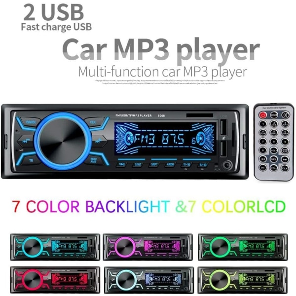 1 st Bilradio Bluetooth bilradio, 1din bilradio, 4x60w bil