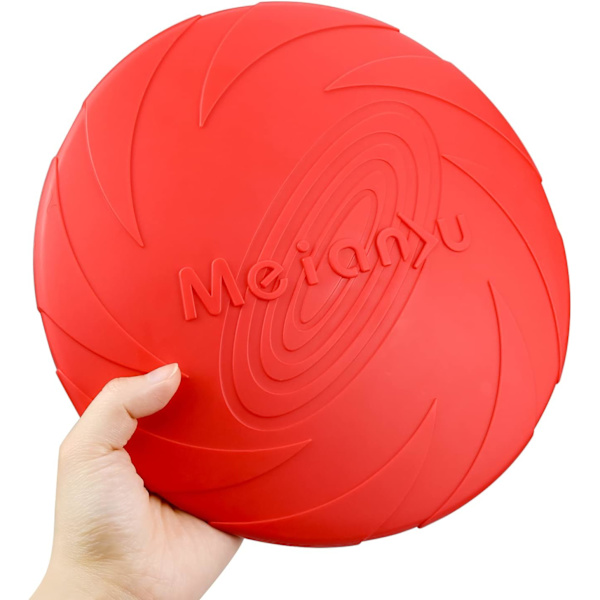 2 st Hund Frisbees Hund Leksak Flygande Tallrikar Gummi Flygande
