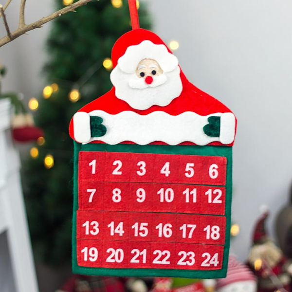 1 stk. Julekalender med daglige fornødenheder, ikke-vævet julemand