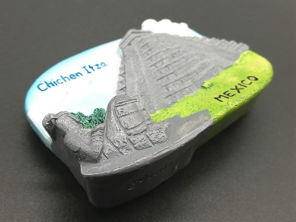 3D Chichen Itza Mexiko kylskåpsmagnet - Polyresin Hem och Kök Dekor - Mexiko Kylskåpsmagnet