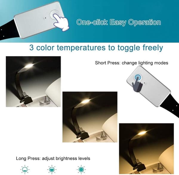 LED Leselys, USB Ladbar Leselys Nattelys