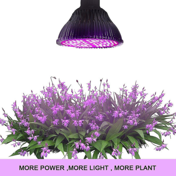 50w LED plantelampe vekstlys fullspektrum, vekstlampe 78 LED plantelys plantelamper vekstlampe for planter drivhus innendørs planter blomstring blomster