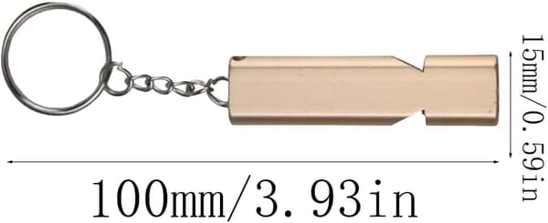 2 stycken nödvisselpipor, metallnödvisslor, dubbla