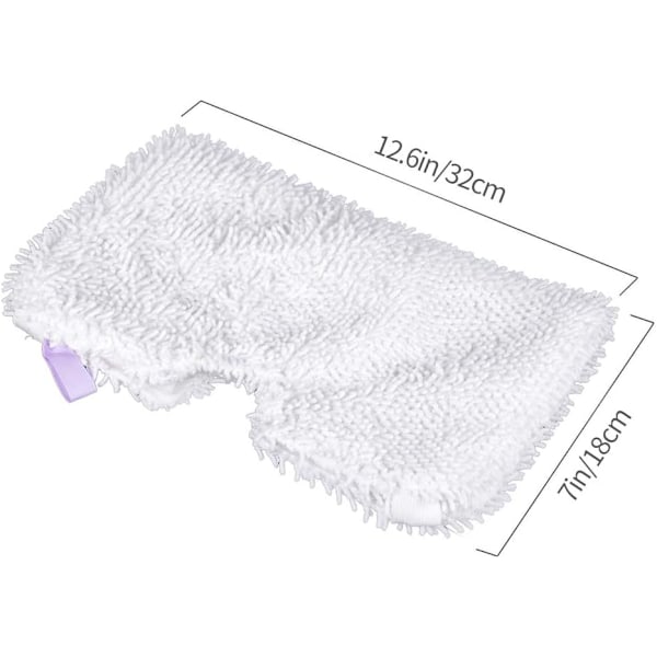 2-pack Mikrofiber Ångmopp-dynor för Shark Rektangulära Mopphuvuden S3500-serien, S3501, S3601, S3550, S3901, S