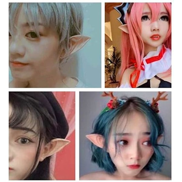 8 par pixie älva öron, latex älva pixie älva, cosplay