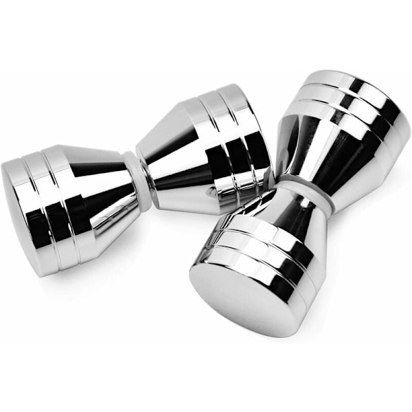 Set med 2 dörrhandtag i rostfritt stål, 6 × 3 cm duschdörrknopp dörrhandtag för badrum, kök, hem, kontor, hotell