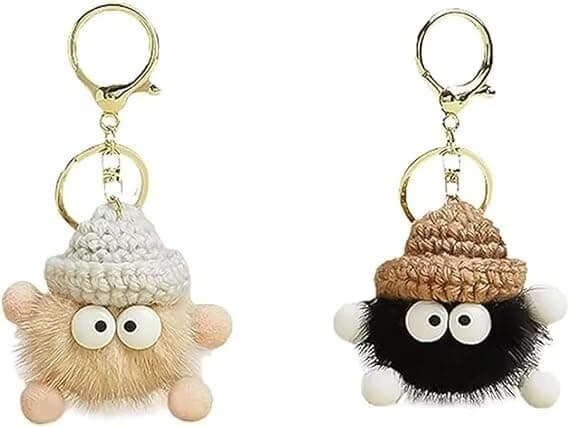 Plush nøkkelringsett for kvinner (2-delt)