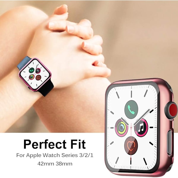 2 stycken kompatibla med Apple Watch Series 1/2/3 42mm skal,