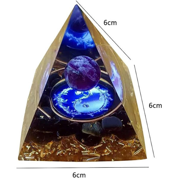 1 st (6cm) Kristallpyramid Kristallchakra Meditation Ametist