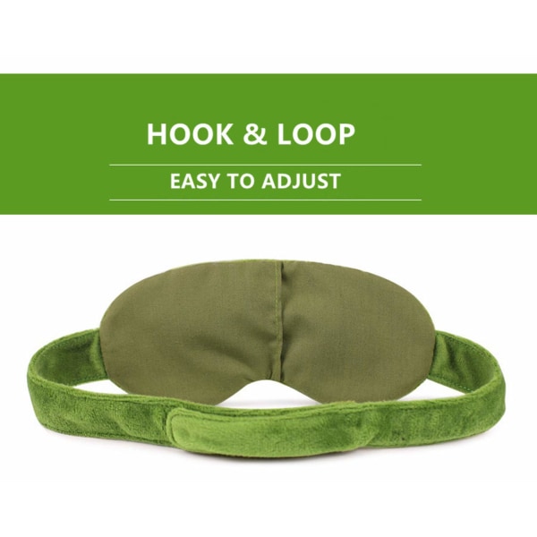 Söt grön groda med rolig ögonmask