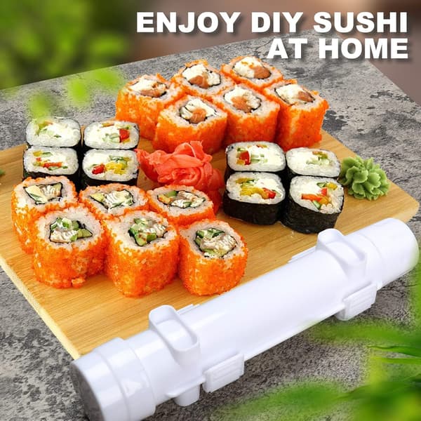 Sushi Maker (27*6cm, Valkoinen), Sushi Bazooka, Sushi DIY -tekolaite