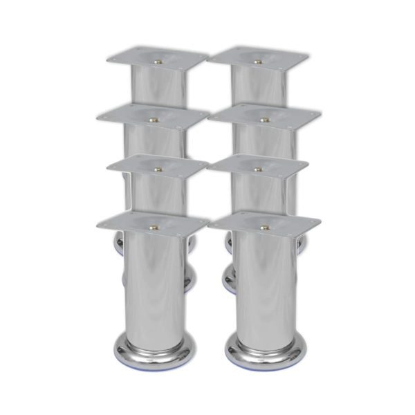 Pyöreät sohvanjalat 8 kpl Kromi 120 mm