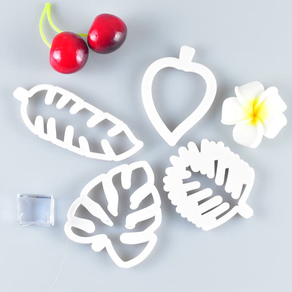 4 stk., Kakeformer - Plast Bregneblad Kakeformer -