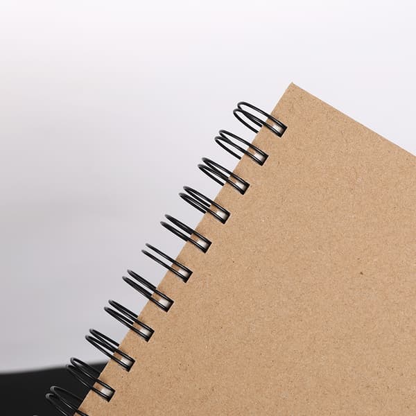Spiral notesblok med kraftpapir omslag, notesbog i bulk, dagbog, memo planner
