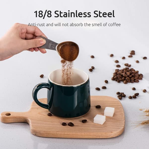 2 stk. 15 ml & 30 ml Kaffeemåleskeer lavet af holdbart 18/8