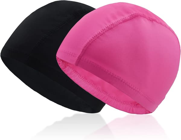2-pack Badmössa för Vuxna, Mjuk Polyester, Simning