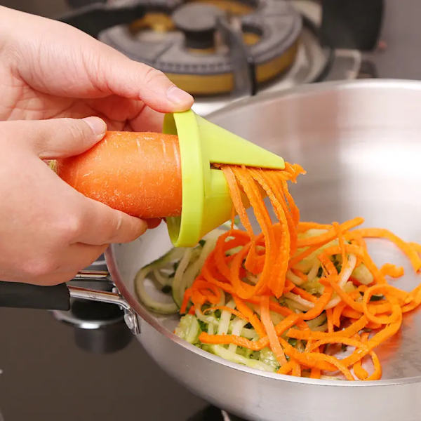 2-pack Multifunktionell Spiralrivare och Skalare för Grönsaker och Frukt, Manuell