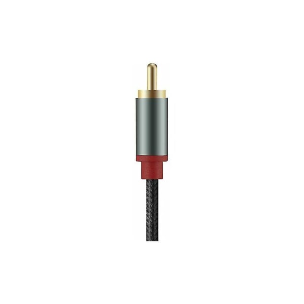 Højttaler o Kabel Iphone o Forlænger Mobiltelefon Link o Kabel，RCA o Aux-kabel, Stereo Y Splitter Adapter til 2 Han,30g