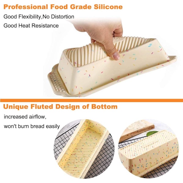 Silikon Brødform, 29*13*6cm Brødbageform, Rektangulær Brødform