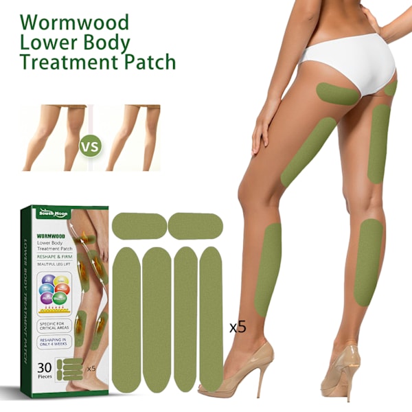 30 stk Mugwort Beinløft-klistremerker - Lat Shaping Lårforming