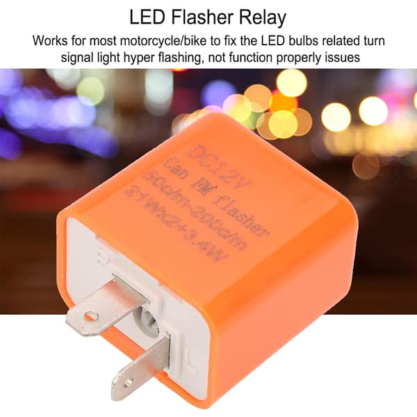 5 stk./sæt 12V 2-polet LED Blinkrelais, LED Lysrelais Blinker