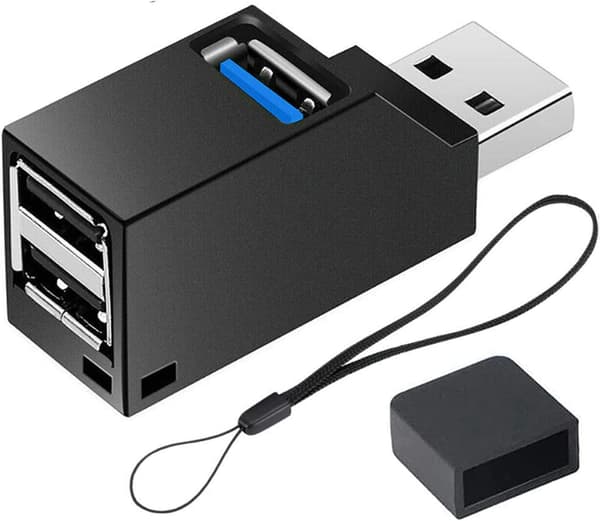 3 Port USB 3.0 Hub (2 USB 2.0 + USB 3.0), Mini - USB Moniportti