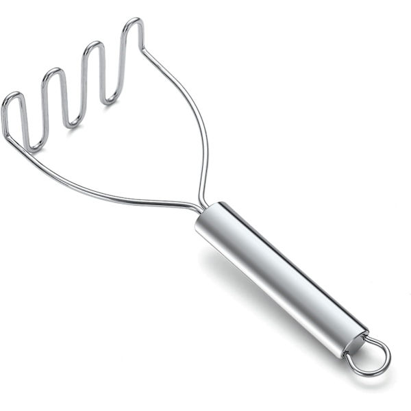 1 stk. Robust Kartoffelmoser i Rustfrit Stål, Fast Greb,