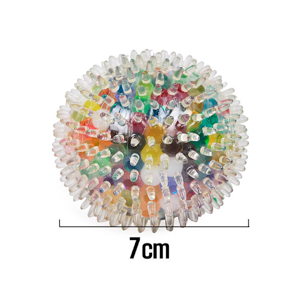 Luovasti purkava rentoutuspallo, 7 cm värikkäillä helmillä, rypäle