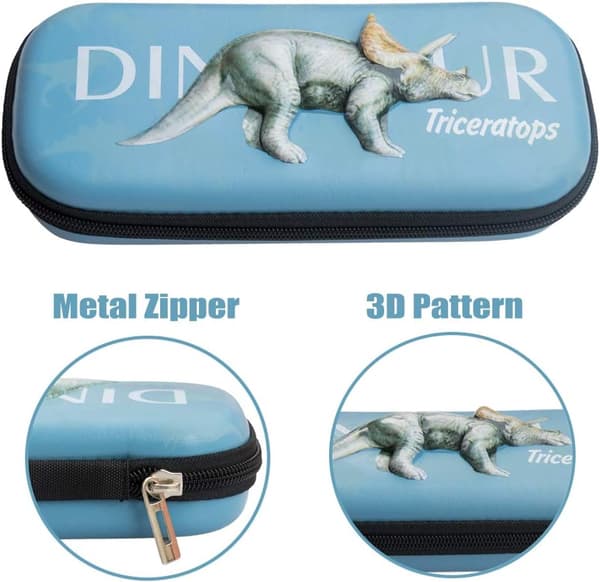 1 stk Dinosaur Blyantveske for Gutter 3D Nattskinnende Kule