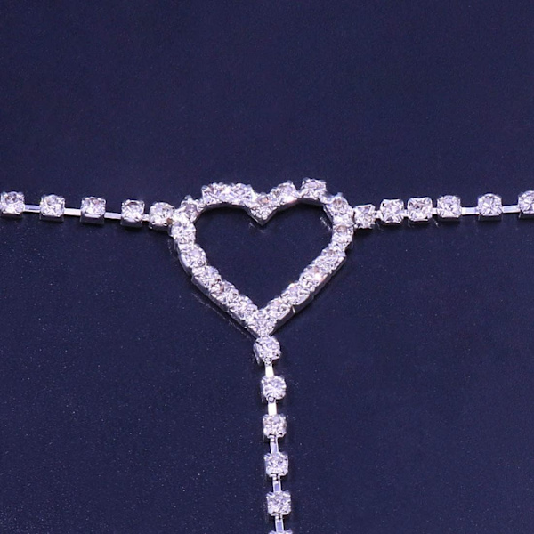 1 kpl (Hopea) Spark Crystal Heart Leg Chain Hopea Body Chains