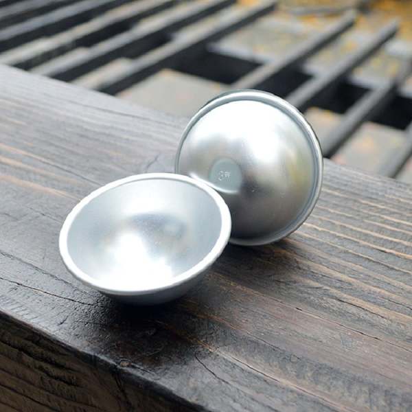 2 st Semi-cirkelformade tårtformar i aluminiumlegering anodiserad puddingform