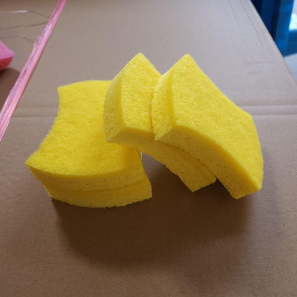 Non-Scratch Cellulose Scrub Sponge, Dobbeltsidet Opvaskesvamp til Køkken