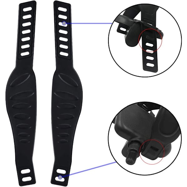 4 Styk Træningscykel Pedalstropper, Robust Justerbar