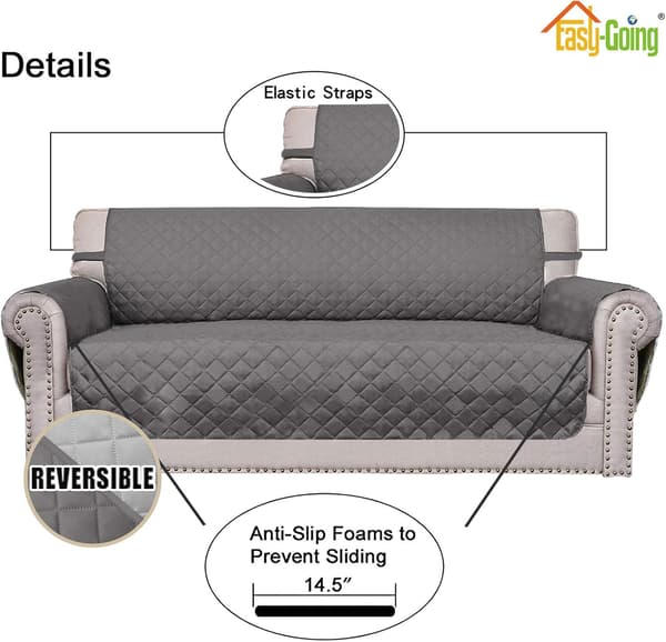 Easy-Going Sofa Betræk (Oversize Loveseat, Grå/Lysegrå)