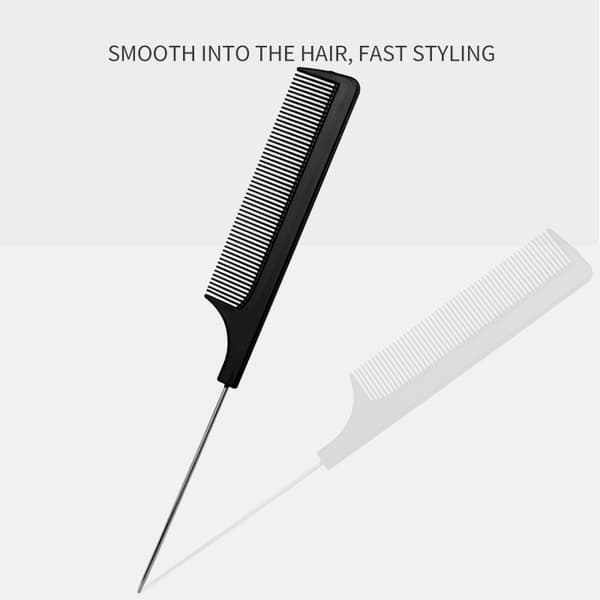 3-pack Rat Tail Kammar Kolfiber Värmebeständig Rat Tail Kammar