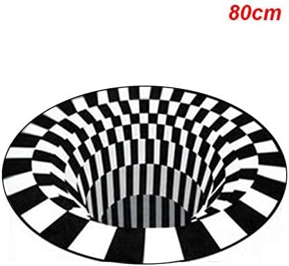 3D Vortex Teppe 3D Svirl Trykk Optisk Illusjon Teppe Sklisikkert