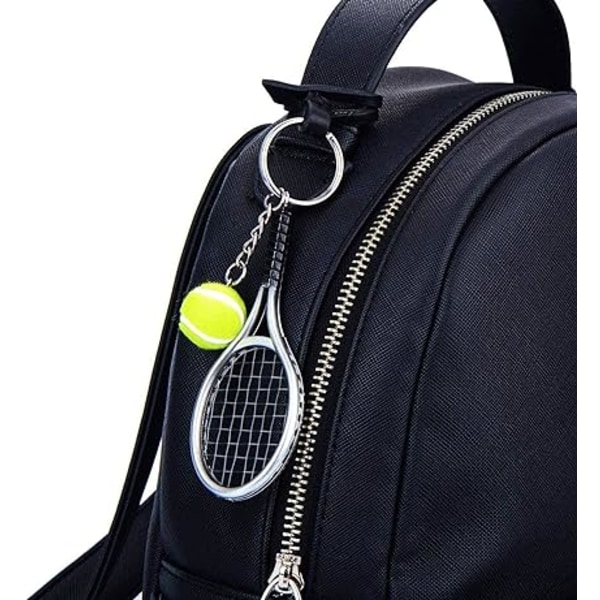 6 stk nøkkelringer, tennisracket nøkkelring, nøkkelring rask utløsning