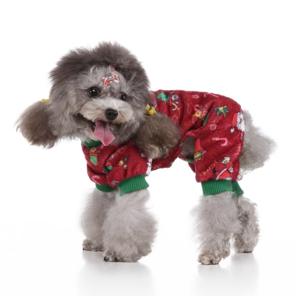 Hunde-pyjamas Vinterklær Jul Varmt Hundegenser Myk Kald